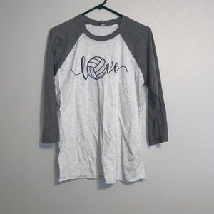 3/4 sleeve volley ball shirt